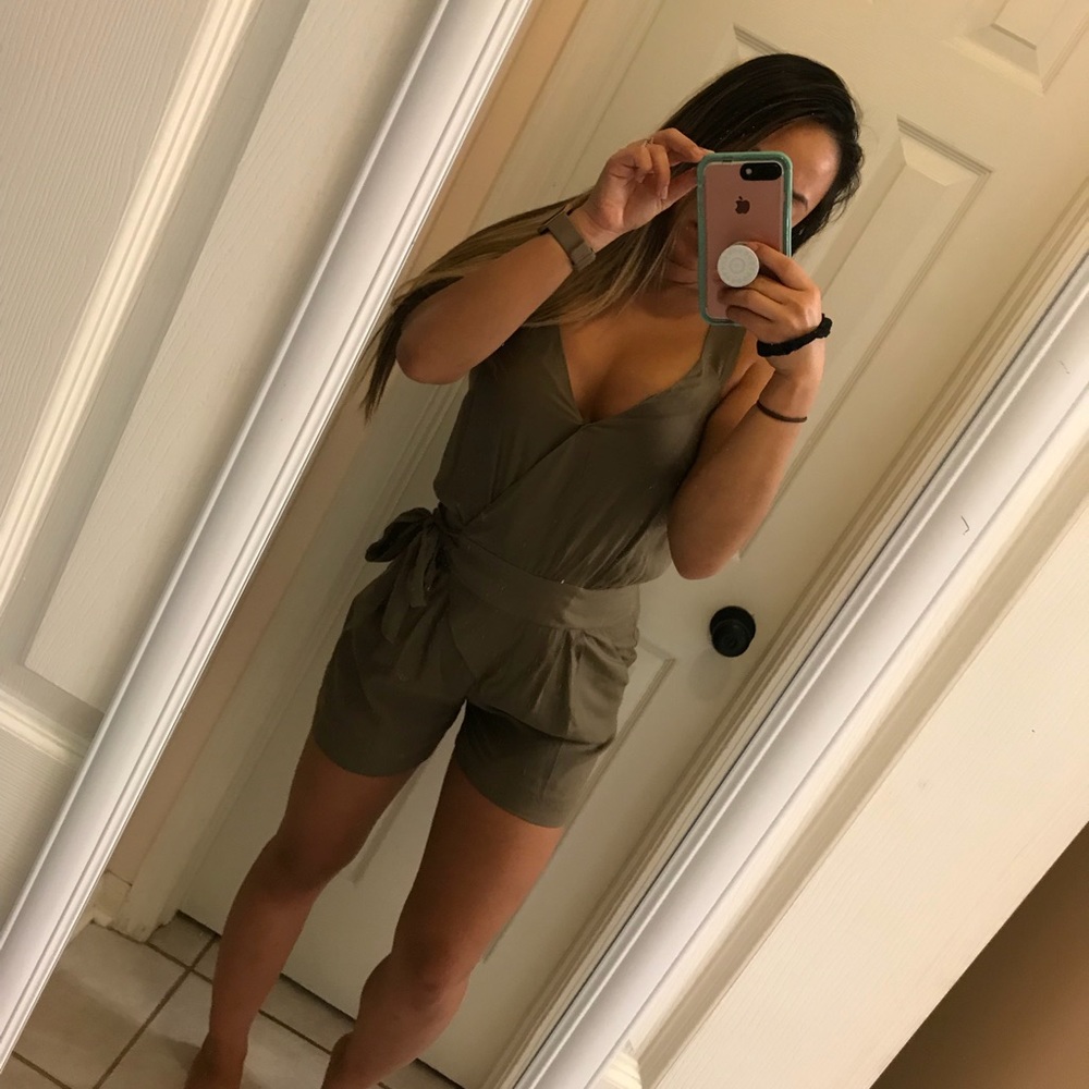 BCBG Olive wrap Tie Romper